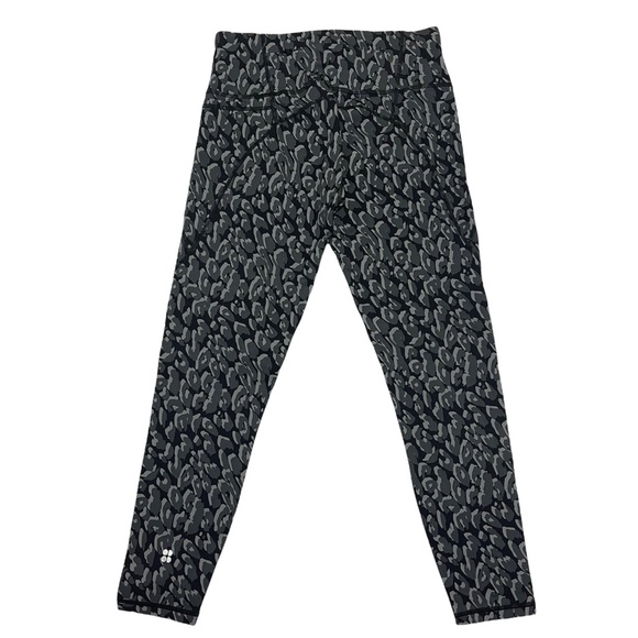 NEW Sweaty Betty Leggings Pants 7/8 Length Workout Gray Black Animal Print Small - Picture 3 of 15